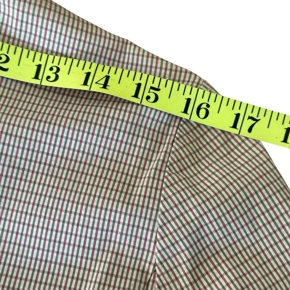 Lafayette 148 Size 4 Gingham Snap Collared Shirt Blouse Career Work Office - Picture 10 of 15